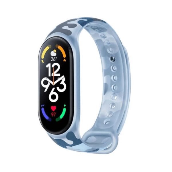 The XIAOMI Smart Band 7 features a 1.62-inch AMOLED display with a sleek and durable TPU bracelet case.