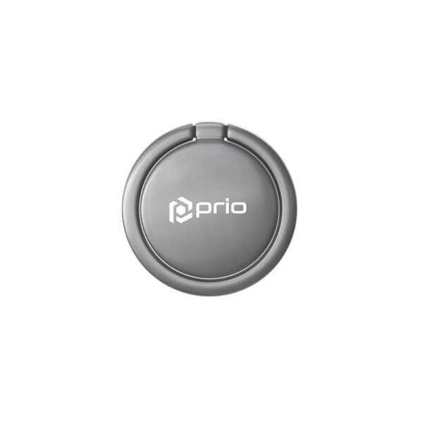 The Prio Metal Mobile Phone Ring in Matt Silver is a premium-quality accessory that combines elegance and functionality.