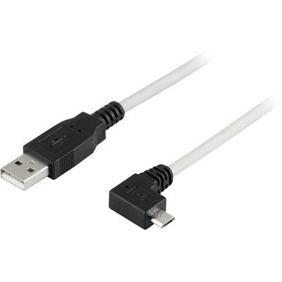 The Deltaco USB-A to USB Micro-B (Angled) 2.0 Cable (2m) is designed to offer reliable charging and data transfer for USB Micro-B devices, such as older smartphones, cameras, and external storage devices.