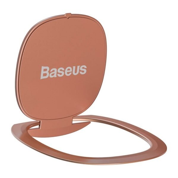 The BASEUS Ultra-Thin Self-Adhesive Ring Holder Phone Stand in pink is a sleek and stylish accessory designed to provide both a secure grip and hands-free convenience.