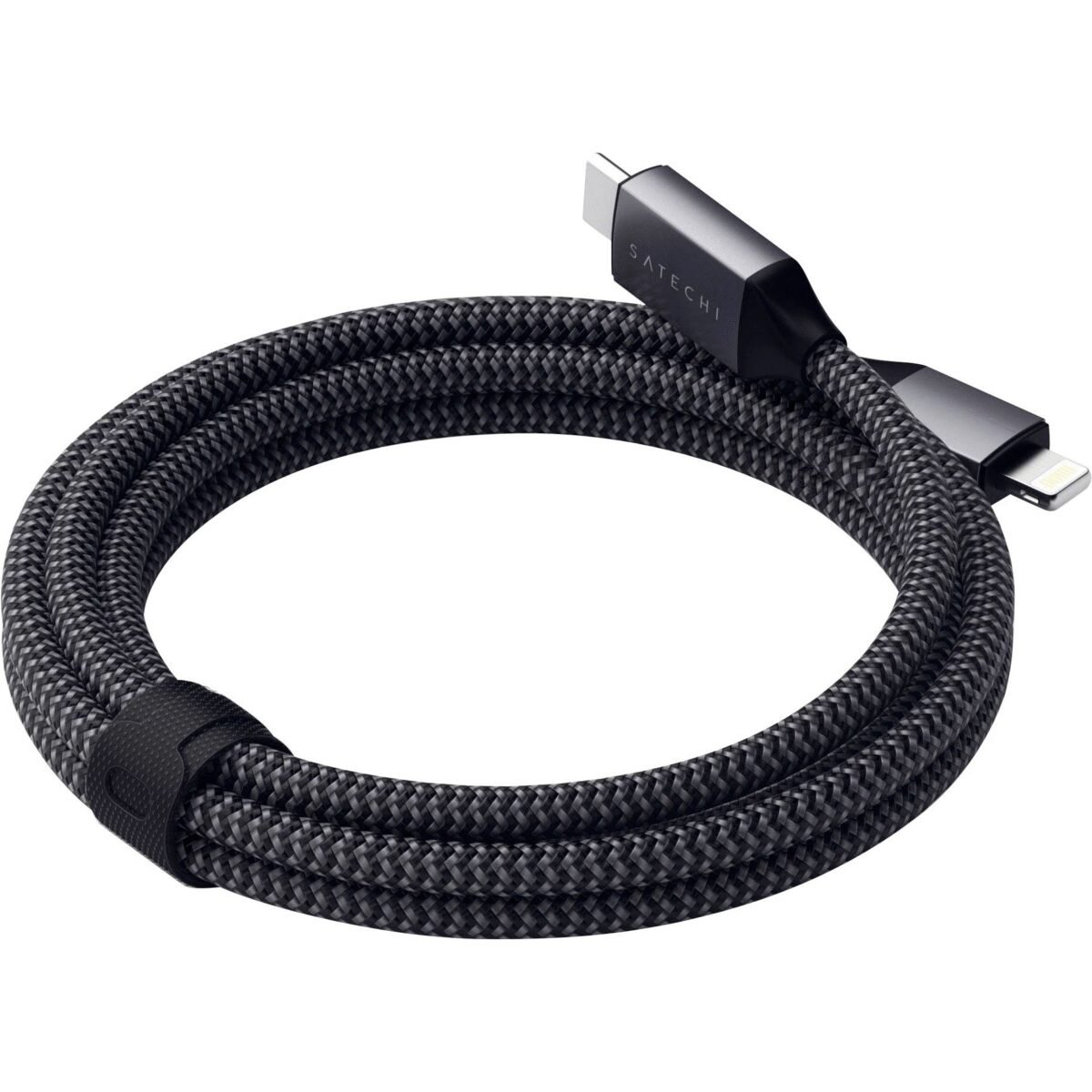 The SATECHI Type-C to Lightning Cable (1.8m) is designed for fast and efficient charging and data transfer for Apple devices.