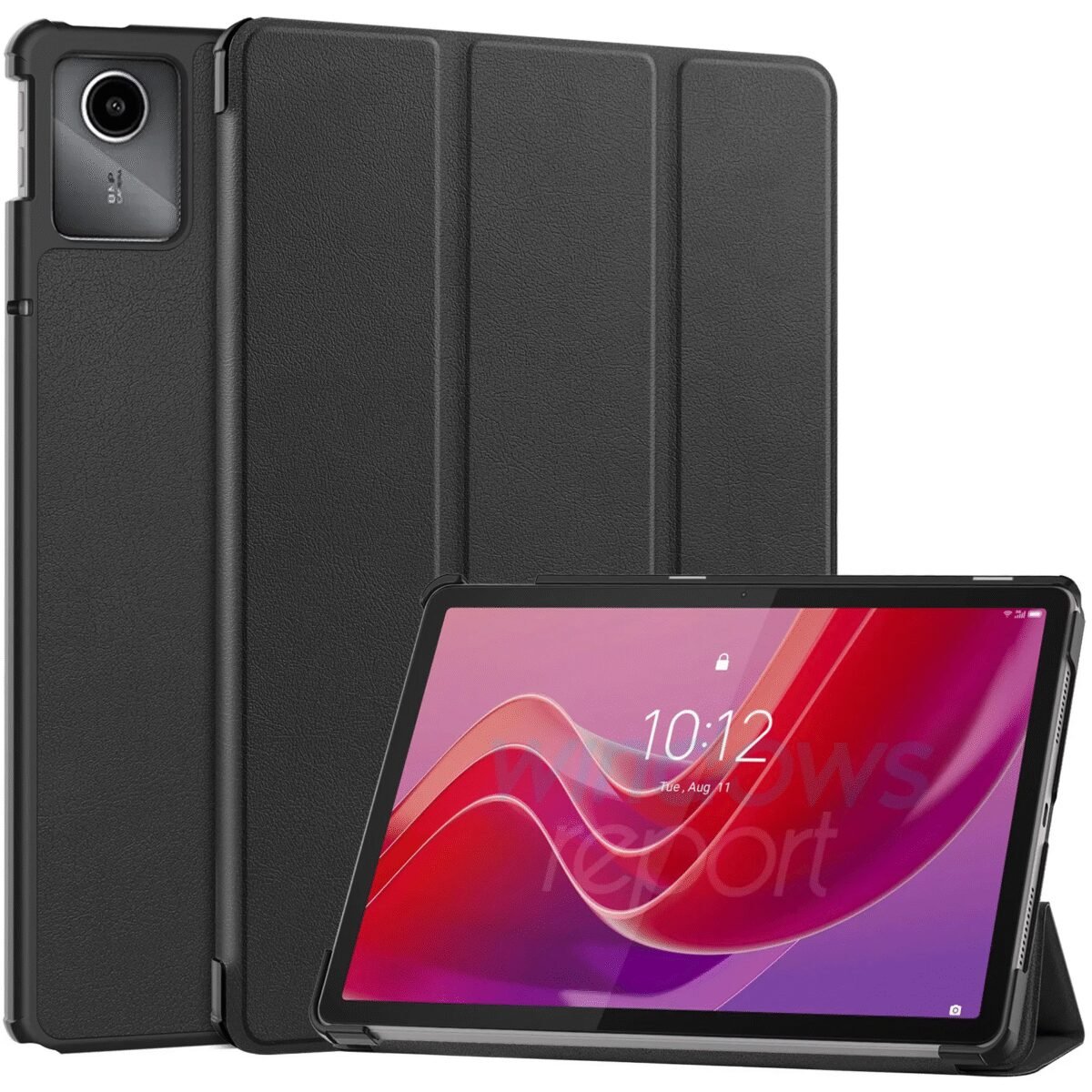 The AlzaGuard Protective Flip Cover for Lenovo Tab M11 provides robust protection in a sleek black design.