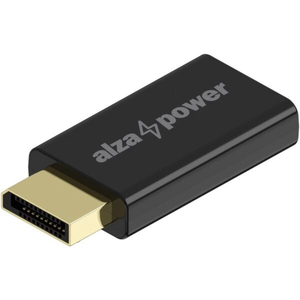 The AlzaPower DisplayPort (M) to HDMI (F) adapter allows you to connect DisplayPort-enabled devices (such as laptops or desktops) to HDMI-equipped displays, such as monitors, TVs, or projectors.