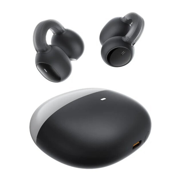 The Baseus AirGo 1 TWS Bluetooth headphones in black offer a premium wireless audio experience with a sleek and ergonomic design.