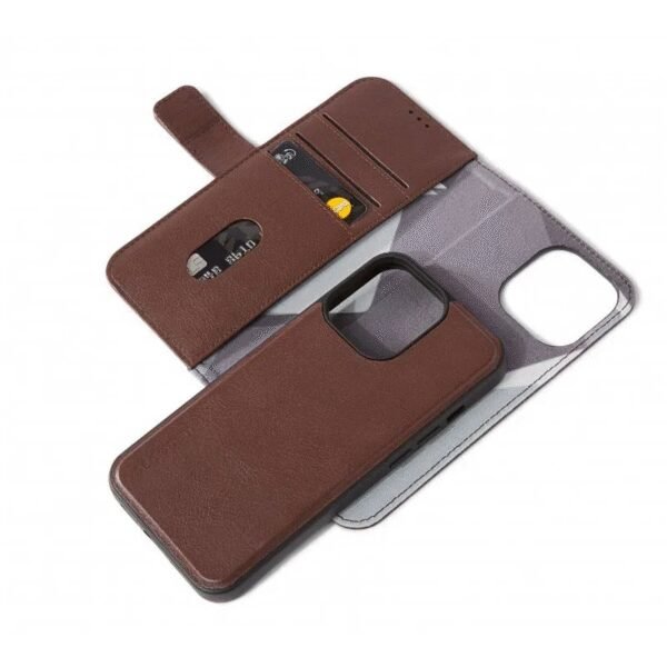 The Decoded Leather Detachable Wallet in Brown for iPhone 14 Max is a premium, versatile accessory that combines style, functionality, and protection.