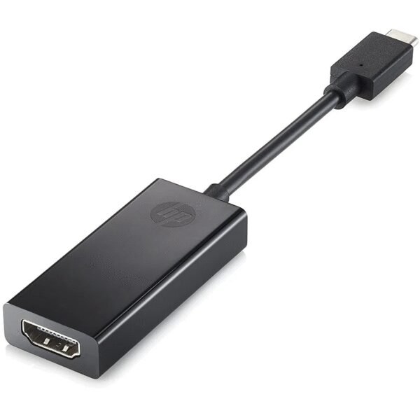 The HP USB-C to HDMI 2.0 Adapter allows you to connect a USB-C enabled device (such as a laptop or smartphone) to an HDMI-equipped display, such as a TV, monitor, or projector.