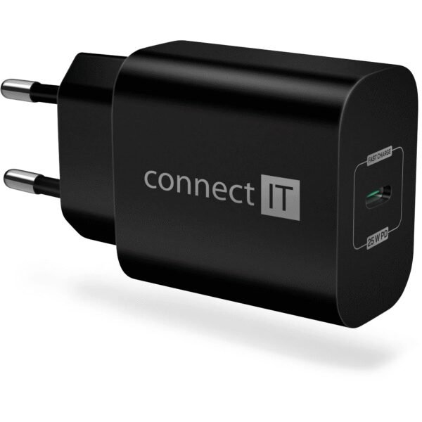 The CONNECT IT Voyager2 25W PD charger offers fast and efficient charging with a 25W output, perfect for smartphones, tablets, and other USB-C powered devices.