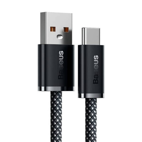 The Baseus CALD000616 USB-A (M) to USB-C (M) Cable (1m) is designed for both fast charging and data transfer, offering convenience and reliability.