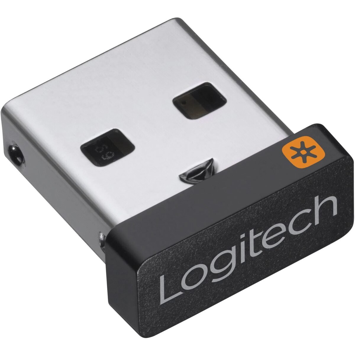 The Logitech USB Unifying Receiver is a small, USB dongle that allows you to connect multiple Logitech wireless devices (like keyboards, mice, and trackpads) to a single USB port on your computer.