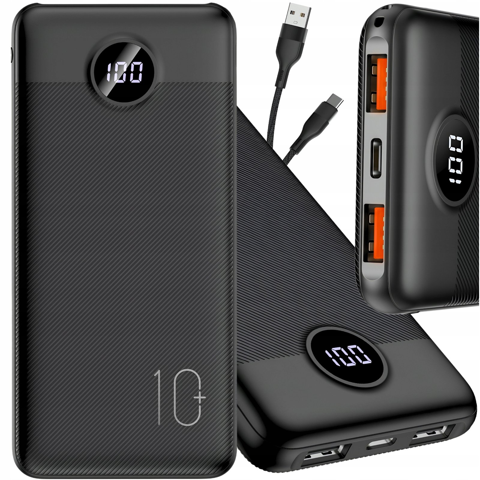Powerbank Agiler 10000 mAh black 1 The Agiler 10000 mAh Powerbank in black offers a compact and efficient solution for charging your devices on the go.