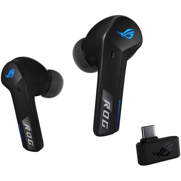 The ASUS ROG Cetra True Wireless SpeedNova Black is a pair of premium true wireless gaming earbuds designed for high-quality audio and low-latency performance.