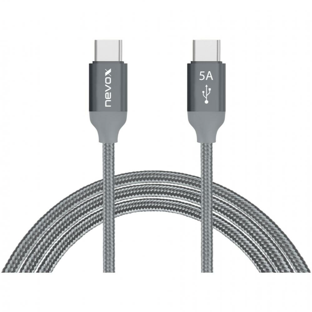 The Nevox USB-C (M) to USB-C (M) Cable (2m) is a high-quality, durable charging and data transfer cable designed to support the latest USB-C devices.
