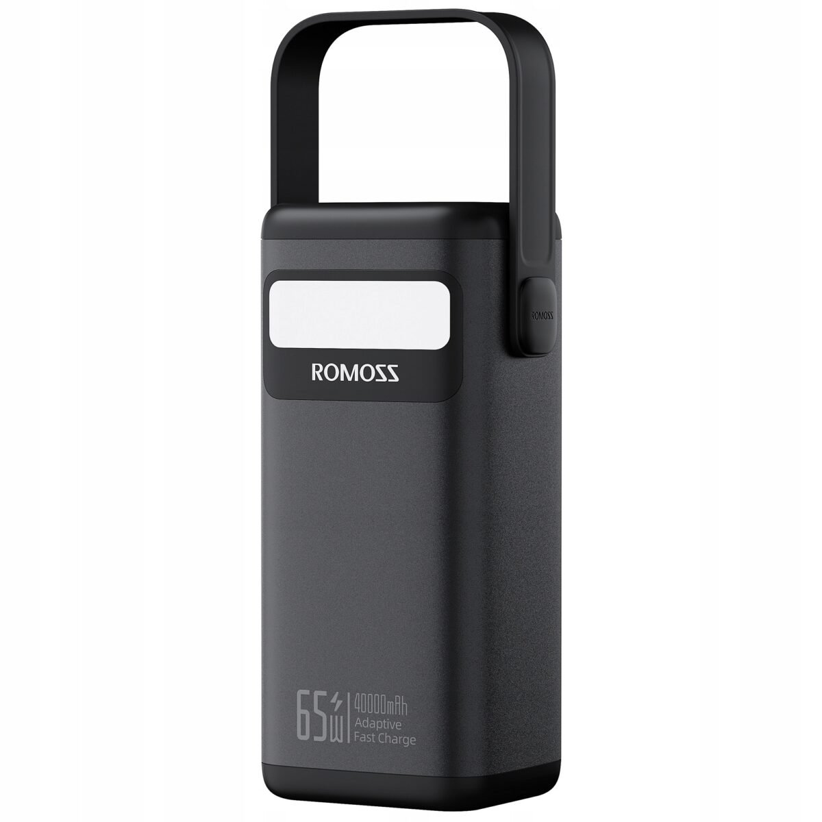 The Romoss 40000 mAh Powerbank in black provides an immense amount of portable power for charging your devices multiple times.
