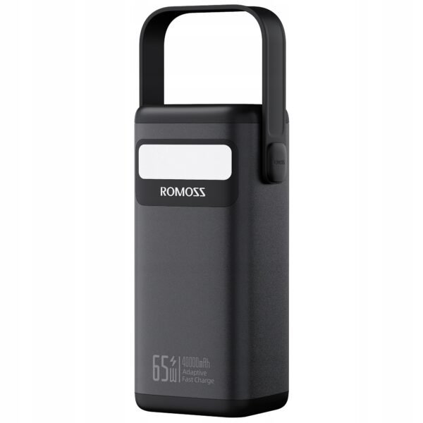 The Romoss 40000 mAh Powerbank in black provides an immense amount of portable power for charging your devices multiple times.