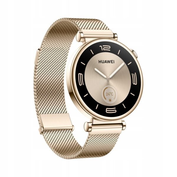 The Huawei Watch GT 4 (41mm) in Elegant Gold is a premium smartwatch designed for individuals who seek both style and functionality.