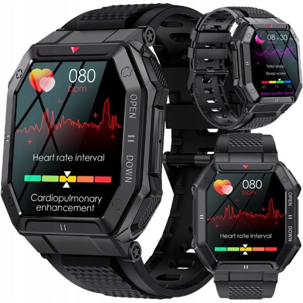 The Military Talk Men's Smartwatch is a rugged and multifunctional smartwatch designed for active individuals.