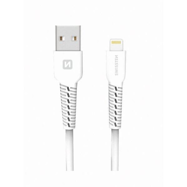 The Swissten Data Cable Lightning 1m white cable is a practical and reliable accessory for charging and syncing Apple devices.