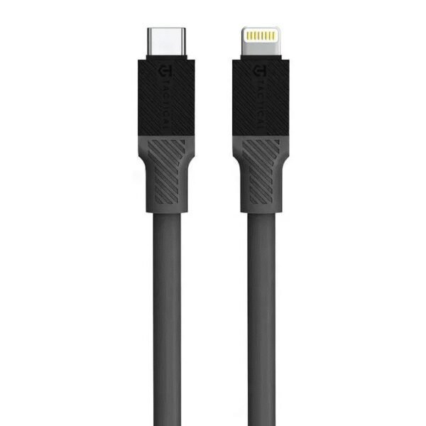 The Tactical Fat Man Cable USB-C to Lightning (1m) in grey is a robust and high-performance cable designed to meet the charging and data transfer needs of modern devices.