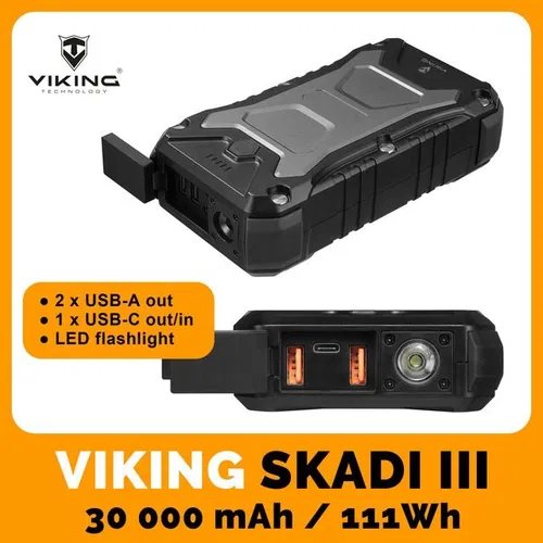 The Viking SKADI III is a powerful and compact portable power bank designed for users who need reliable and efficient charging on the go.