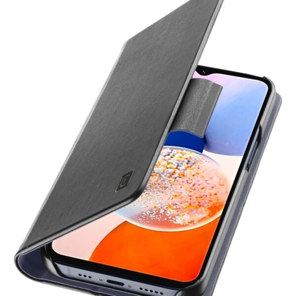 The CELLULARLINE Flip Book Case for Samsung Galaxy A15 5G combines sophisticated style and durable protection.