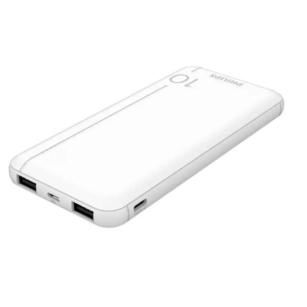 The Philips DLP1810NW/62 is a slim and powerful power bank designed to keep your devices charged on the go.