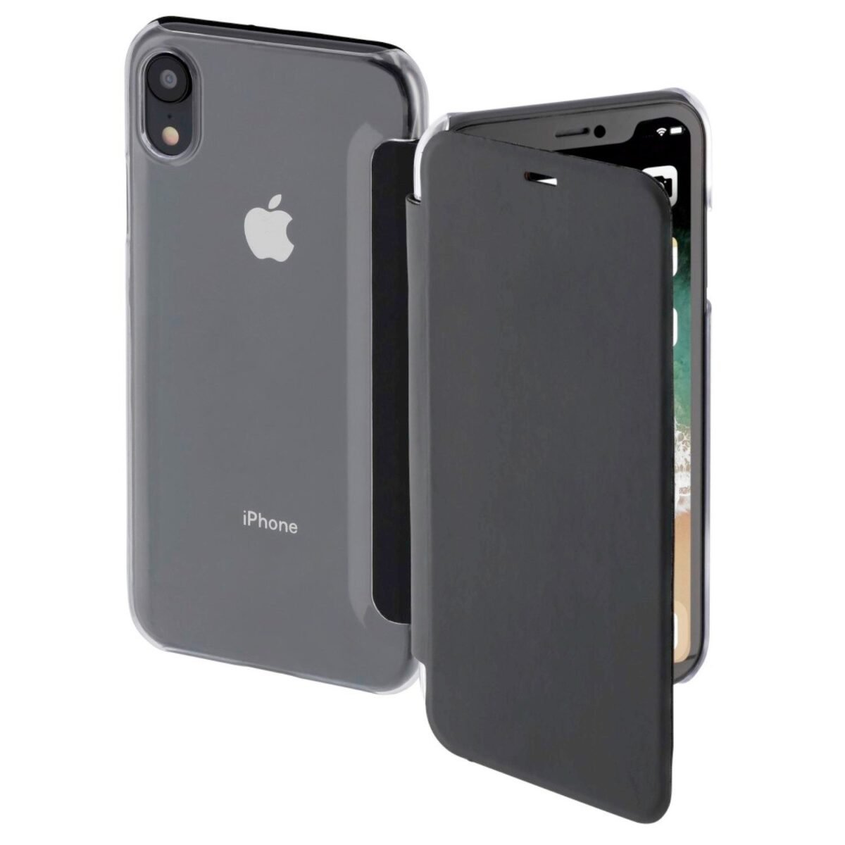 The HAMA Cell Phone Case Booklet is a sleek, clear folding case designed to offer both protection and style.