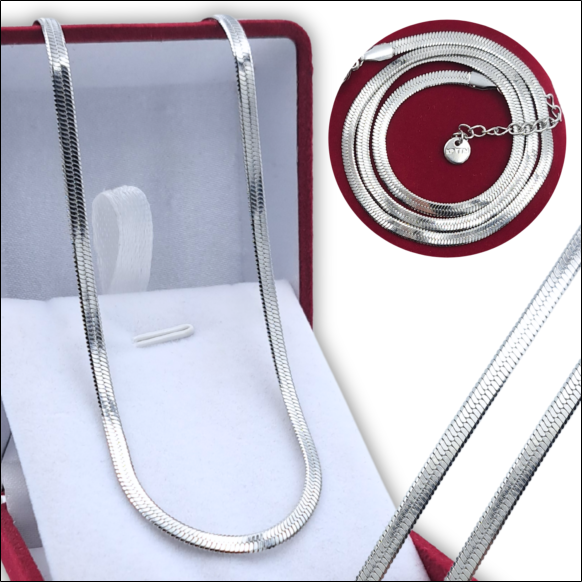 Chain Silver Band 41cm + 5cm / 3.2mm - Surgical Steel