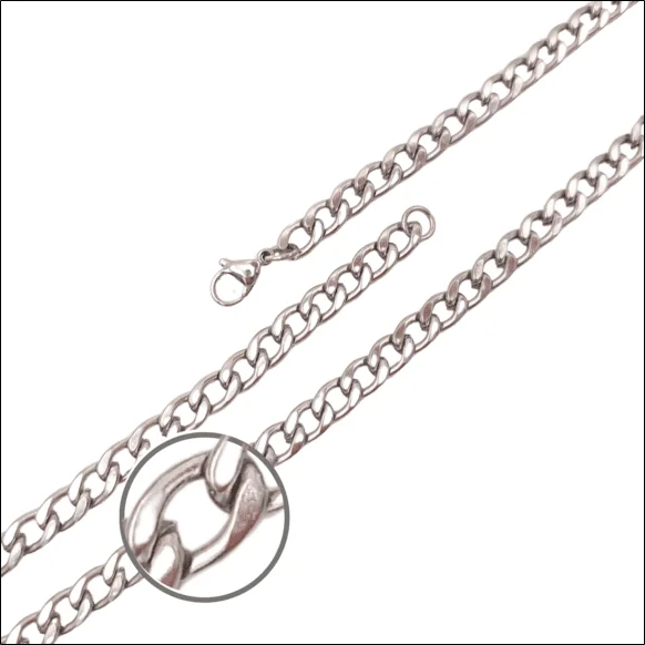 Chain Silver Thick Armor 50cm / 6mm - Surgical Steel