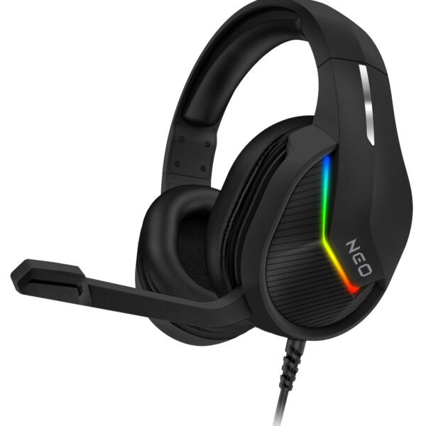 The CONNECT IT NEO gaming headset with microphone in black is designed for gamers who seek comfort, quality sound, and reliable communication.