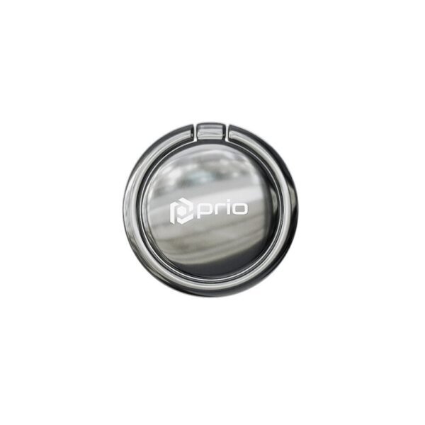 The Prio Metal Mobile Phone Ring in Shiny Silver is a sleek and stylish accessory designed for both functionality and elegance.