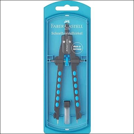 faber castell 174340 quick adjustment compass factory blue pack of 1