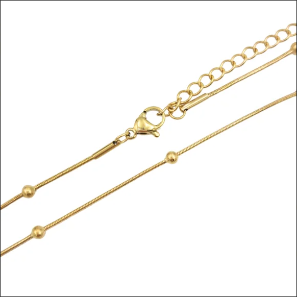 Gold Ball Link Chain - Gold Plated Surgical Steel