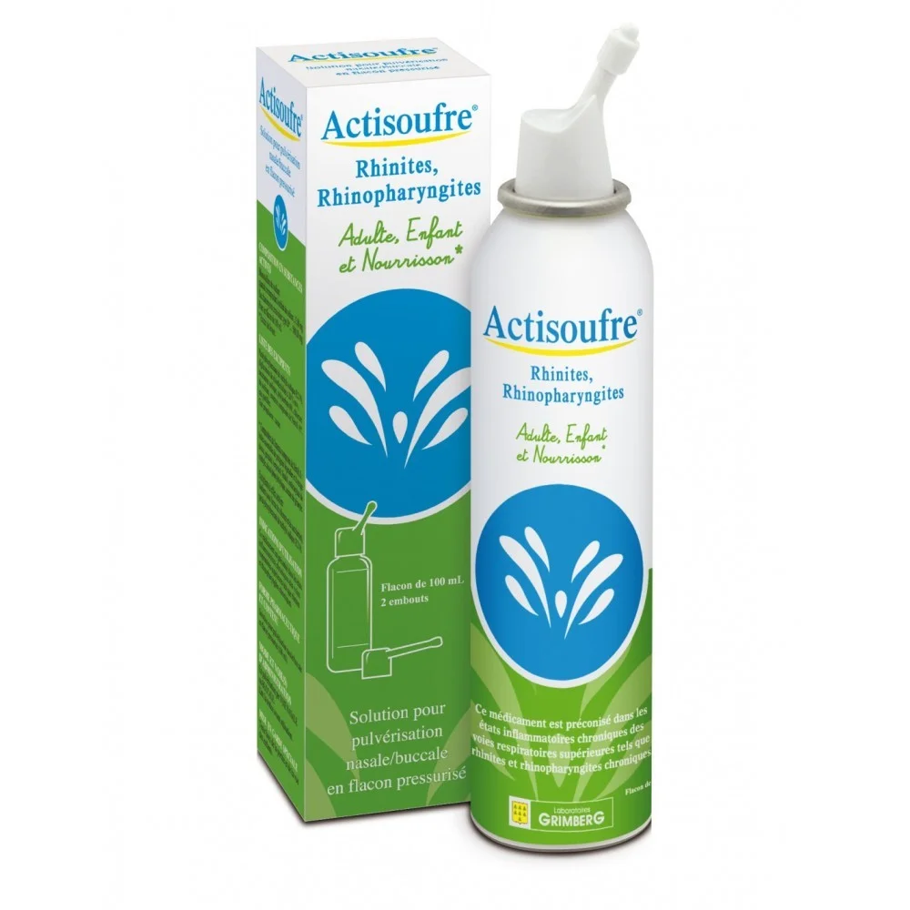 grimberg actisoufre cold rhinitis rhinopharyngitis spray or vials