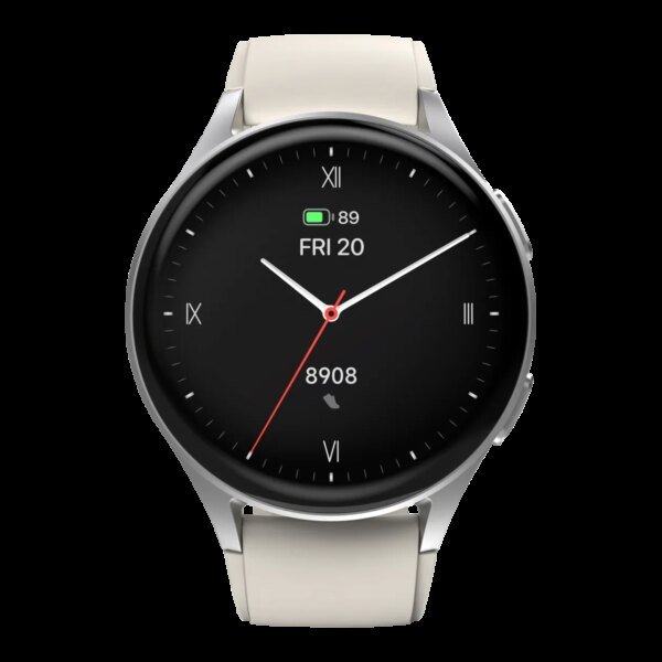 The Hama 8900 Beige/Silver smartwatch combines a sleek, sophisticated design with functionality.