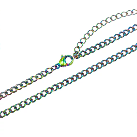 Holo Petrol Chain Pancerka 50cm / 3.3mm - Surgical Steel Multicolor
