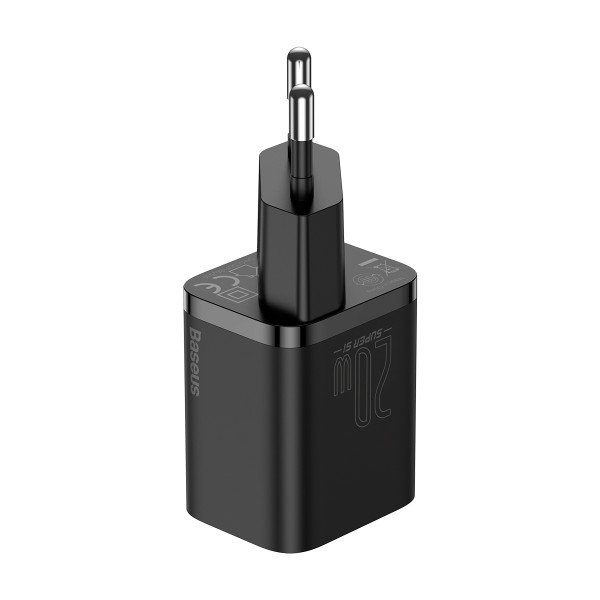 The Baseus Super Si USB-C PD QC 20W fast charger is a compact and efficient charging solution that supports Power Delivery (PD) and Quick Charge (QC) technologies.