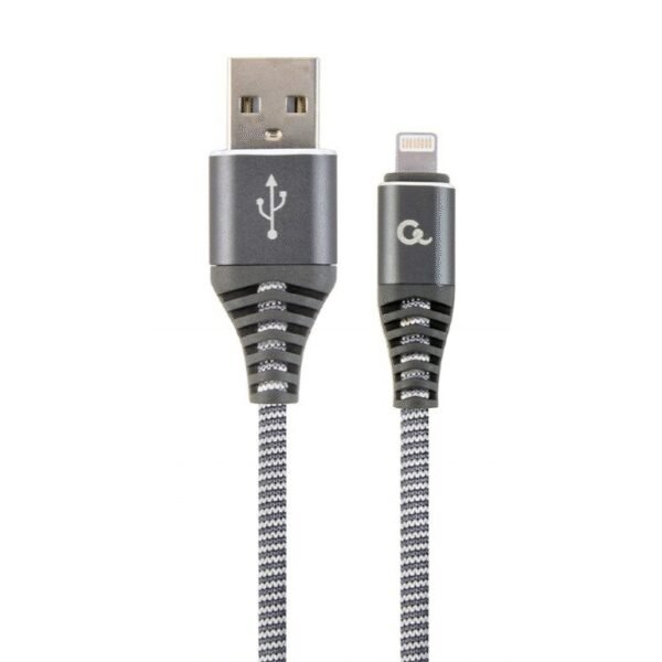 The Gembird CC-USB2B USB-A to Lightning Cable (2m) in gray provides a reliable and durable solution for charging and syncing Apple devices.