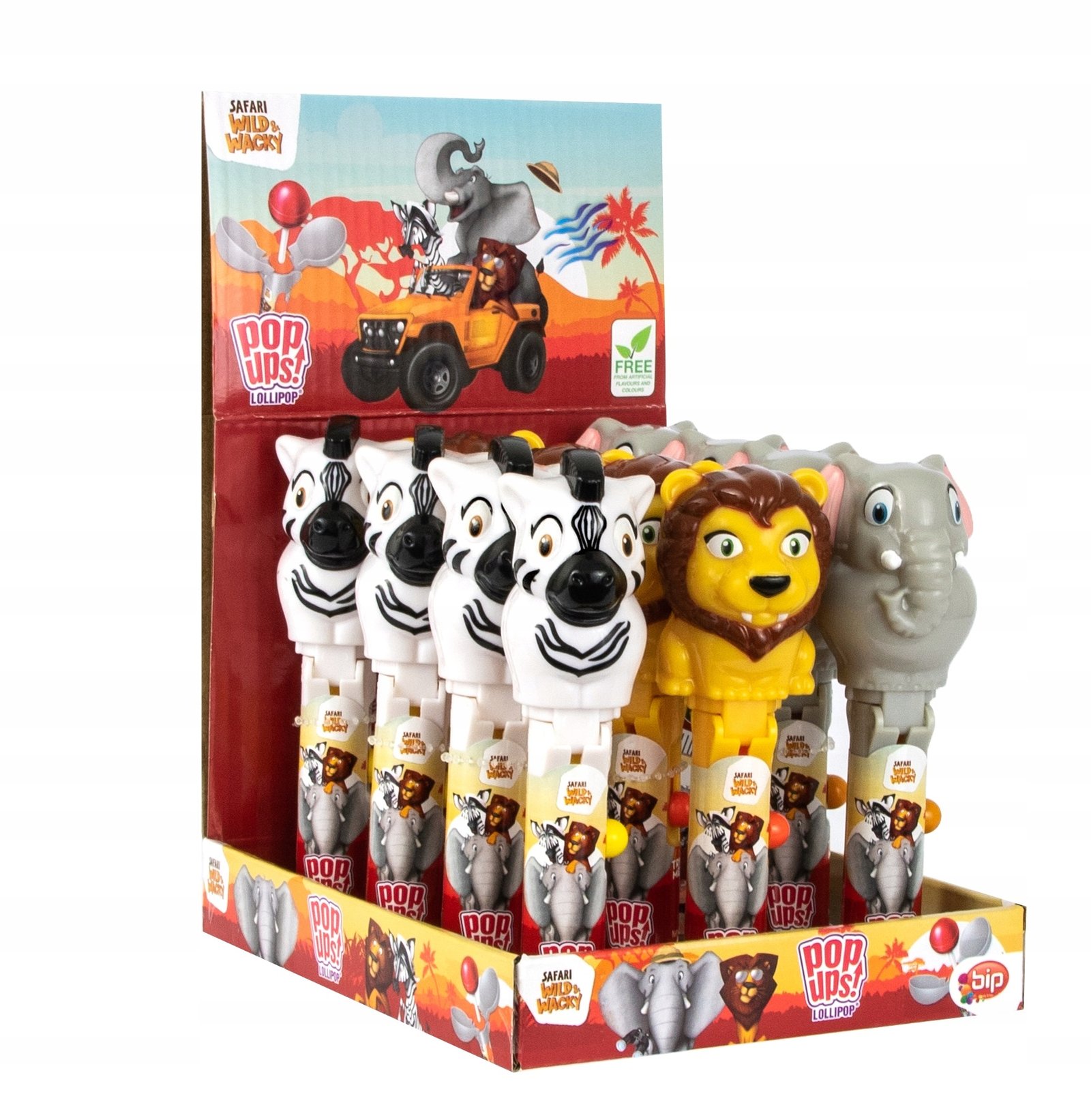 LOLLIPOP-TOY POP UPS LOLLIPOP SAFARI ELEPHANT ZEBRA LION MIX 12PCS FOR GIFT 1 LOLLIPOP-TOY POP UPS LOLLIPOP SAFARI ELEPHANT ZEBRA LION MIX 12PCS FOR GIFT