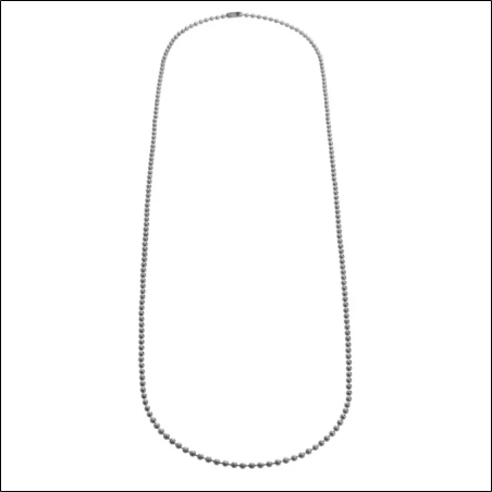 Men's steel necklace made of small balls