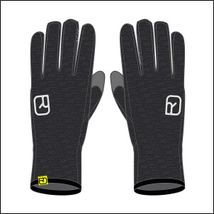 Ortovox 185 Rock'n'Wool Glove Liner black raven
