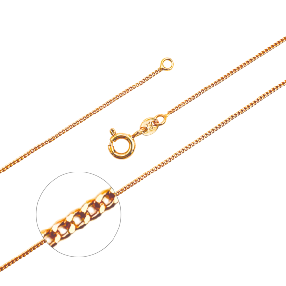 Pancerka Chain 45cm / 1.1mm - 18k Gold Plated