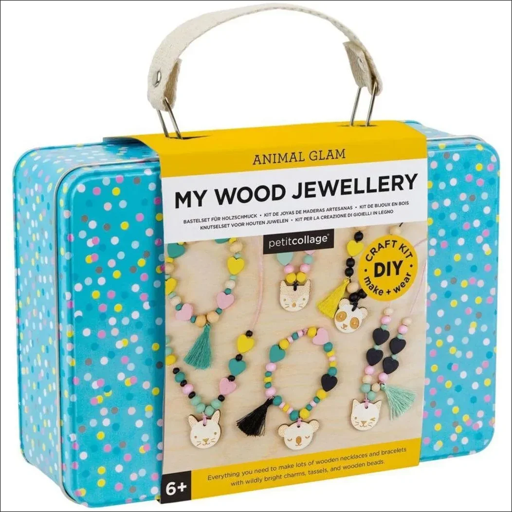 petit collage jewelry making kit charming animals