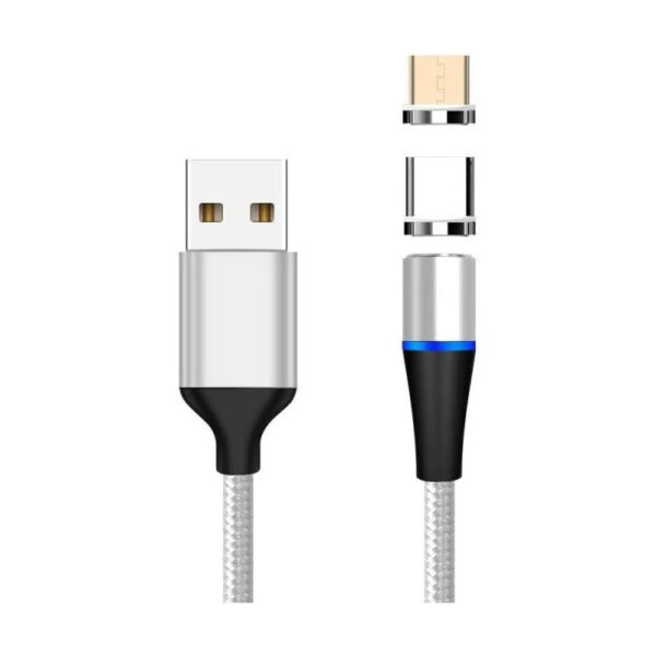 This Magnetic microUSB and USB-C charging and data cable offers a convenient and versatile solution for users with both micro USB and USB-C devices.