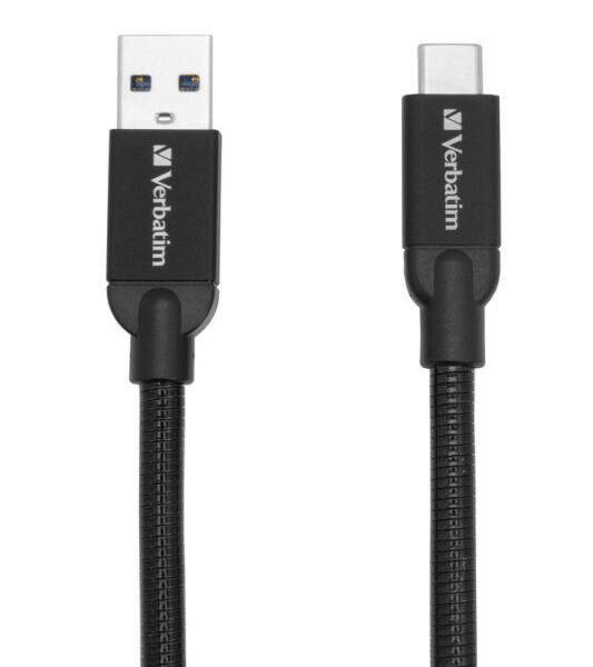 The Verbatim USB 3.1/USB-C cable (1m) is designed to provide fast and efficient data transfer and charging between USB-A and USB-C devices.
