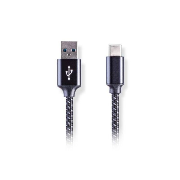 The AQ USB/USB-C cable is a high-quality 1-meter cable designed for fast charging and data transfer.
