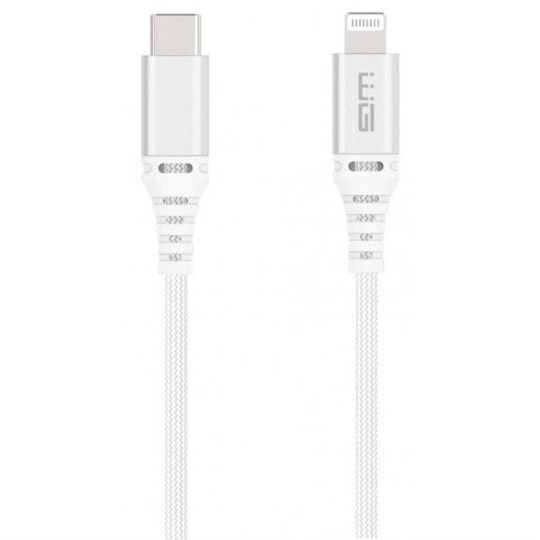 The WG USB-C / Lightning cable (8108) is a 1-meter long cable designed for charging and data transfer between USB-C devices and Apple devices with a Lightning port.