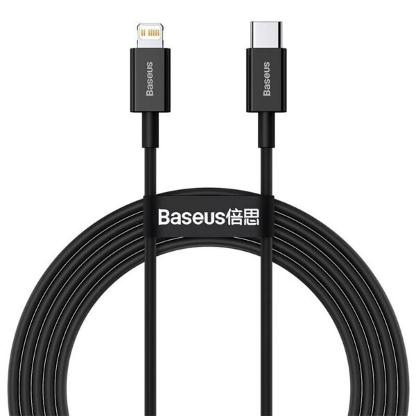 The Baseus Superior Series Type-C / Lightning cable (CATLYS-C01) is a 2-meter long cable designed for fast charging and data transfer between USB-C devices and Apple devices with a Lightning port.