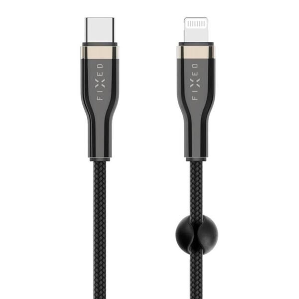 The FIXED USB-C / Lightning cable (FIXDB-CL2-BK) is a 2-meter long cable designed for fast charging and data transfer between USB-C devices and Apple devices with a Lightning port.