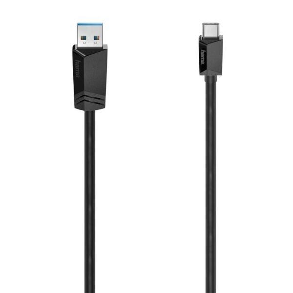 The Hama USB/USB-C 3.2 Gen1 cable, 1.5 meters in length, offers high-speed data transfer and charging capabilities.