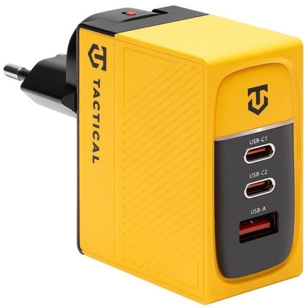 The Tactical Nett Warrior GaN 100W mains charger (57983117439) offers powerful and efficient charging with a total output of 100W.